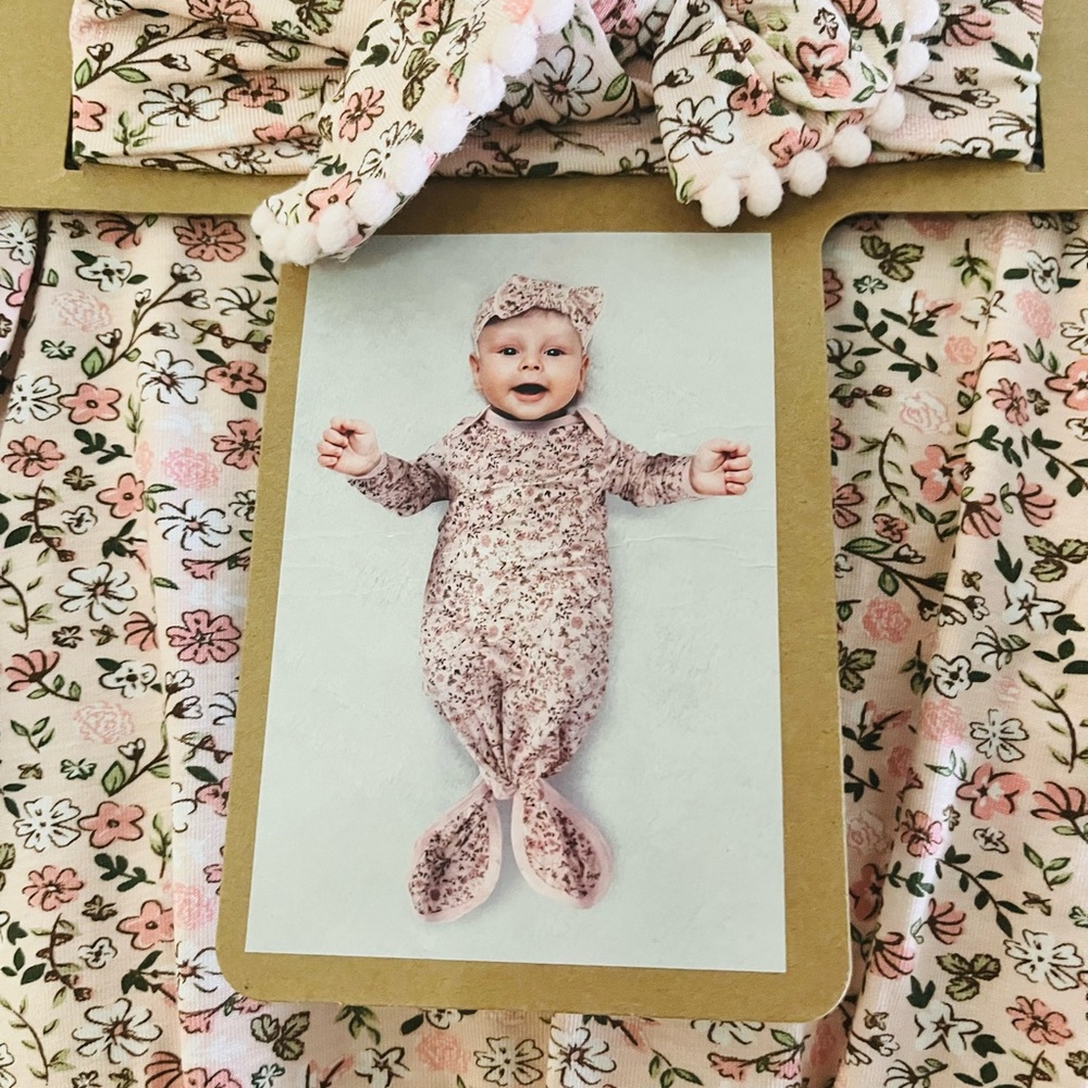 Baby Photo Op Gown & Headband - Girls size 0-3 months